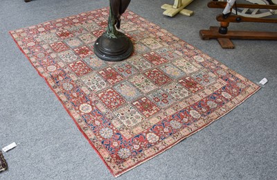 Lot 1120 - Ghom Rug, the compartmentalised field of...