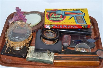 Lot 227 - Tray of assorted collectable items including frames, etc