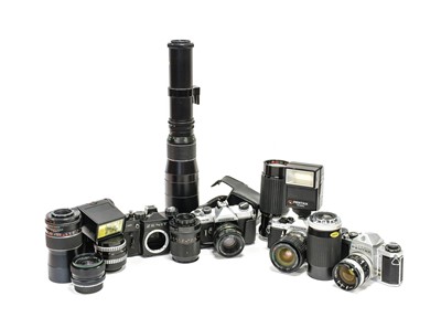 Lot 285 - Various Cameras And Lenses