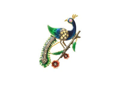 Lot 347 - An Enamel Brooch, realistically modelled as a...