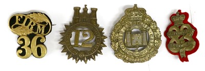 Lot 136 - Two Victorian Die-stamped Brass Glengarry...