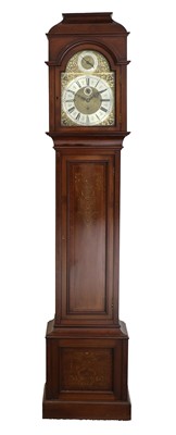 Lot 299 - A Mahogany Inlaid Chiming Longcase Clock,...