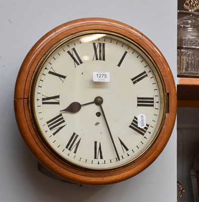 Lot 1275 - A Mahogany Single Fusee Wall Timepiece, circa...