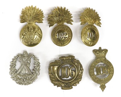 Lot 138 - Five Die-stamped Brass Glengarry Badges, to...