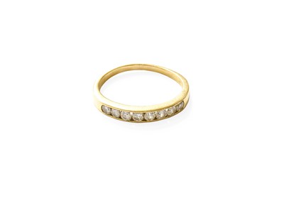 Lot 470 - An 18 Carat Gold Diamond Half Hoop Ring, the...