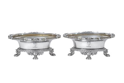 Lot A Pair of George III Silver Salt-Cellars