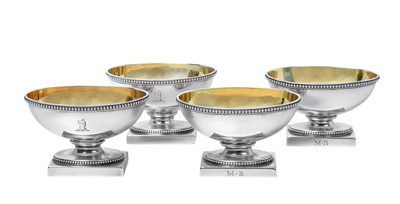 Lot 2015 - A Set of Four George III Silver Salt-Cellars