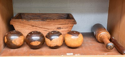 Lot 120 - A Hardwood Dug Out Trough, together with other...