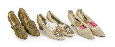 Lot 2252 - 19th Century Lady's Shoes, comprising a pair...