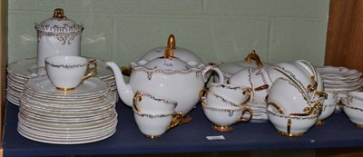 Lot 255 - Gilt decorated tea and dinner service