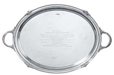 Lot 2076 - A George V Silver Tray