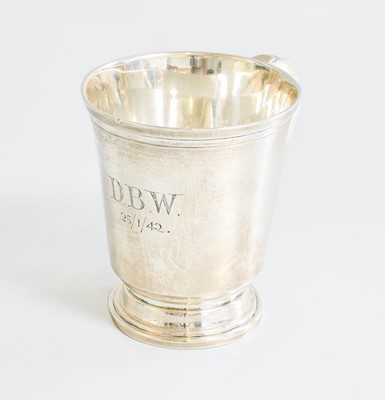 Lot 27 - A George VI Silver Christening-Mug, by William...