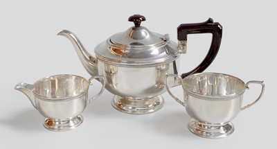 Lot 3 - A Three-Piece George V Silver Tea-Service, by...