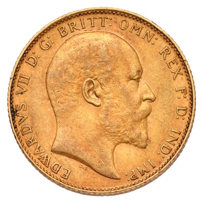 Lot 215 - Edward VII, Sovereign 1908; very fine