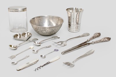 Lot 104 - A Collection of Assorted Silver and Silver...