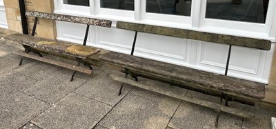 Lot 1199 - A Pair of Victorian Folding Railway Benches,...