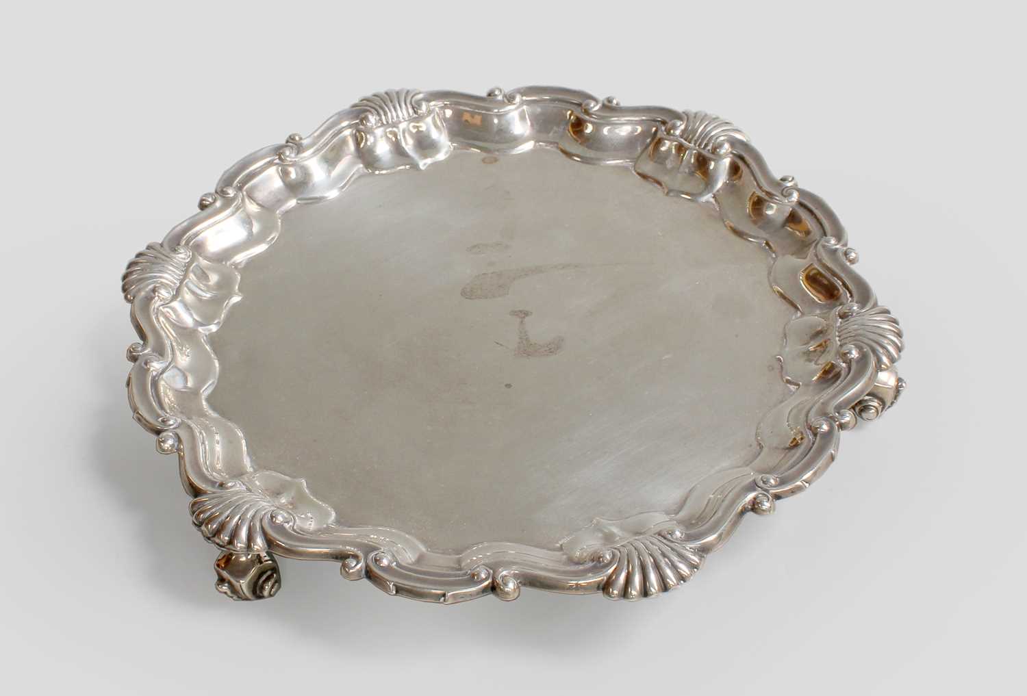 Lot 15 - An Edward VII Silver Waiter, by Goldsmiths and...