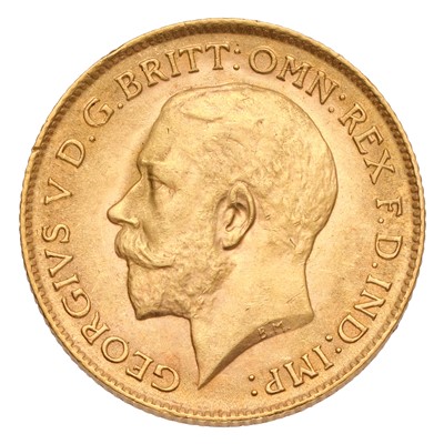 Lot 239 - George V, Half Sovereign 1914; extremely fine...