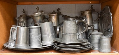 Lot 124 - Assorted Pewter Flat and Hollowares, 18th...