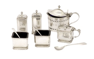 Lot 130 - A George VI Silver Condiment-Set, by Henry...