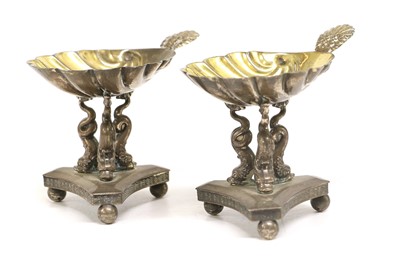 Lot 126 - A Pair of Polish Parcel-Gilt Silver...