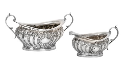 Lot 124 - An Edward VII Silver Cream-Jug and Sugar-Bowl,...