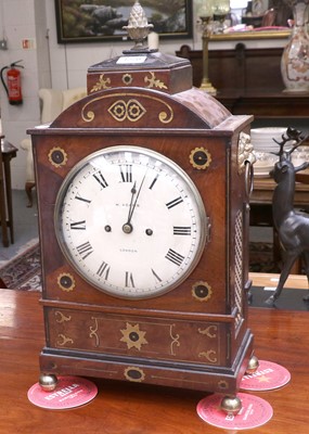 Lot 1270 - A Mahogany and Brass Inlaid Striking Table...