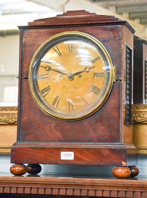 Lot 1288 - A Mahogany Striking Table Clock, 19th Century...