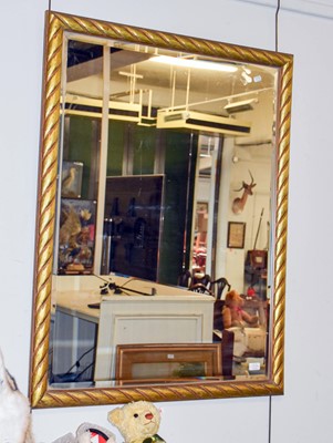 Lot 1212A - A Modern Mirror, ropetwist frame, 85cm by 110cm