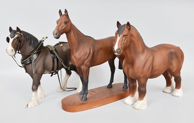 Lot 298 - Beswick Horses, including: Burnham Beauty,...