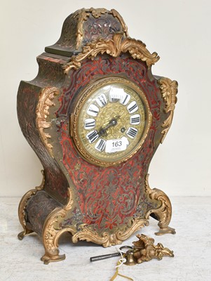 Lot 163 - A French "Boulle" Striking Mantel Clock, circa...