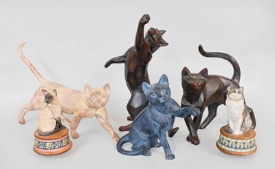 Lot 283 - Border Fine Arts Studio Cubist Cats, including...