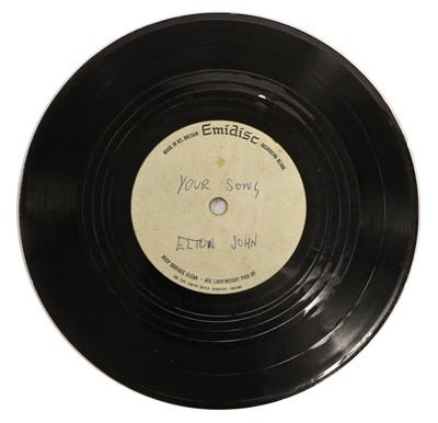 Lot 139 - Emidisc Elton John 'Your Song' Demo Record