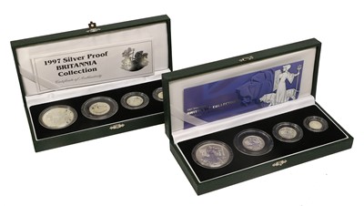 Lot 419 - 2x UK, Silver Proof Britannia Collections 1997...