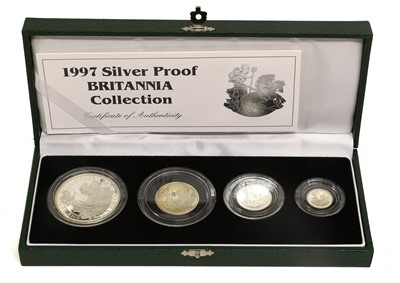 Lot 421 - UK, Silver Proof Britannia Collection 1997, 4...