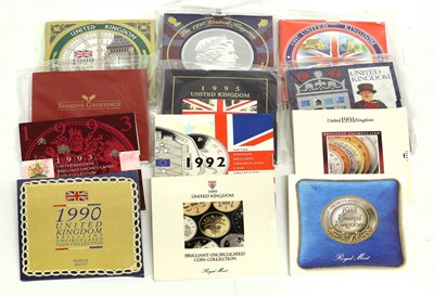 Lot 345 - 12x UK, Brilliant Uncirculated Sets, to...