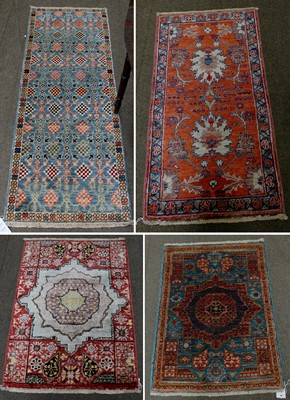 Lot 1107 - Modern Afghan Rug, the shaded powder blue...