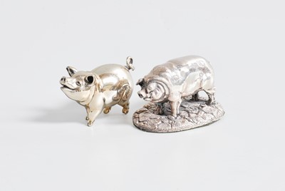 Lot 58 - An Elizabeth II Silver Model of a Pig, by...