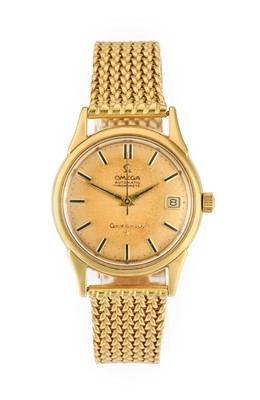 Lot 2170 - Omega: An 18 Carat Gold Automatic Calendar...