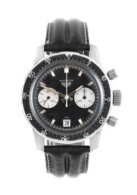 Lot 2154 - Heuer: A Good Stainless Steel Calendar...