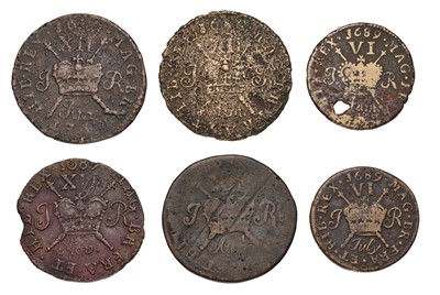 Lot 145 - Ireland, Assorted James II Gunmoney, 6 coins...