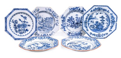 Lot 55 - A Pair of English Delft Plates, circa 1750,...