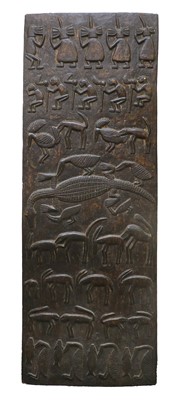 Lot 344 - A Senufo Large Wood Panel, of rectangular form,...