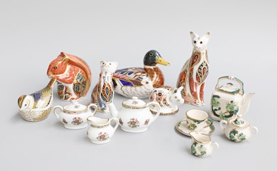 Lot 206 - Six Royal Crown Derby Animal Paperweights, one...