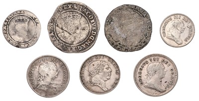 Lot 144 - Ireland, Assorted Silver Coins; 7 coins,...