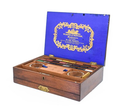 Lot 1343 - A Victorian Mahogany Artist's Box, by Winsor &...