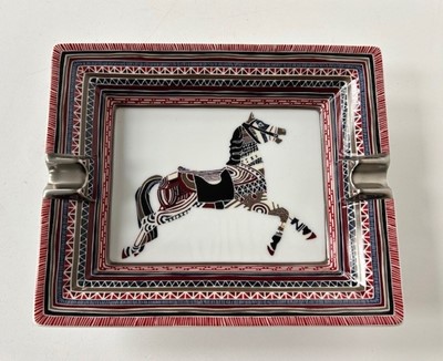 Lot 1020 - Hermès Porcelain Ashtray Depicting a Galloping...