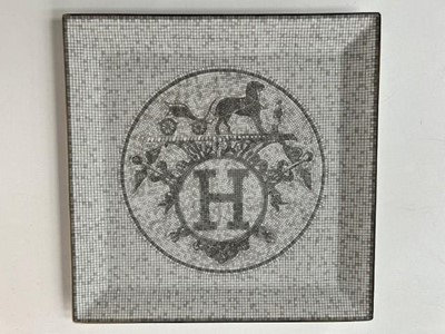 Lot 1034 - Hermès Porcelain Mosaique Au 24 Square Plate...