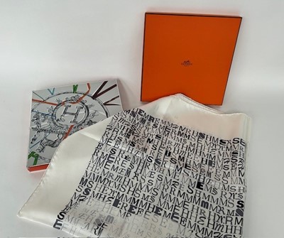 Lot 1022 - Hermès Silk Scarf Cheval-De-Caractère Designed...