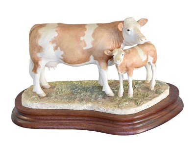 Lot 2162 - Border Fine Arts 'Simmental Cow and Calf',...